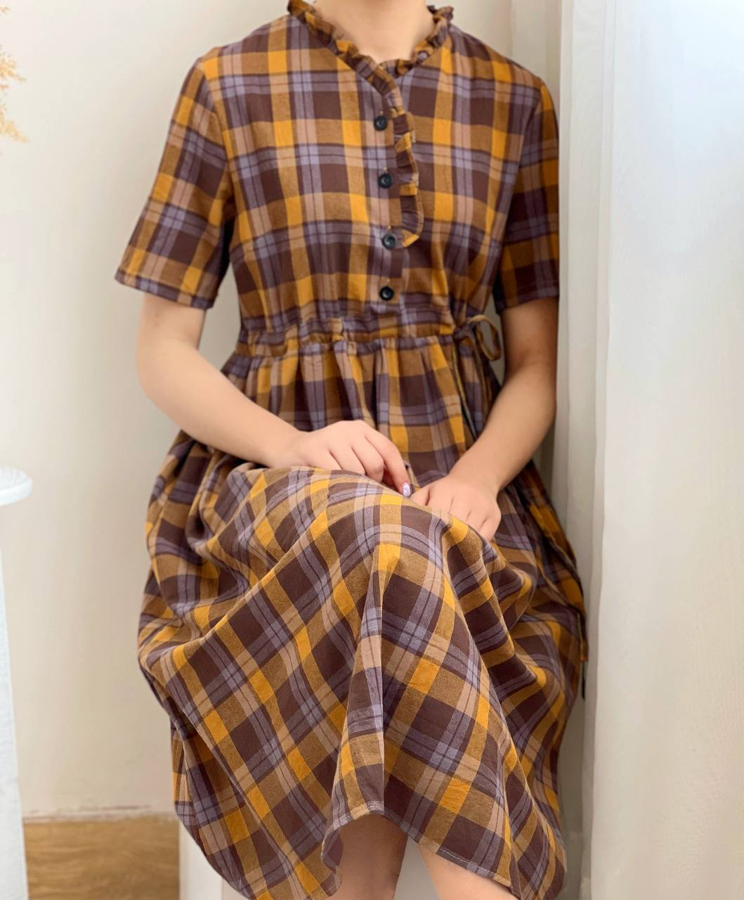 پیراهن چهارخونه کد 2035