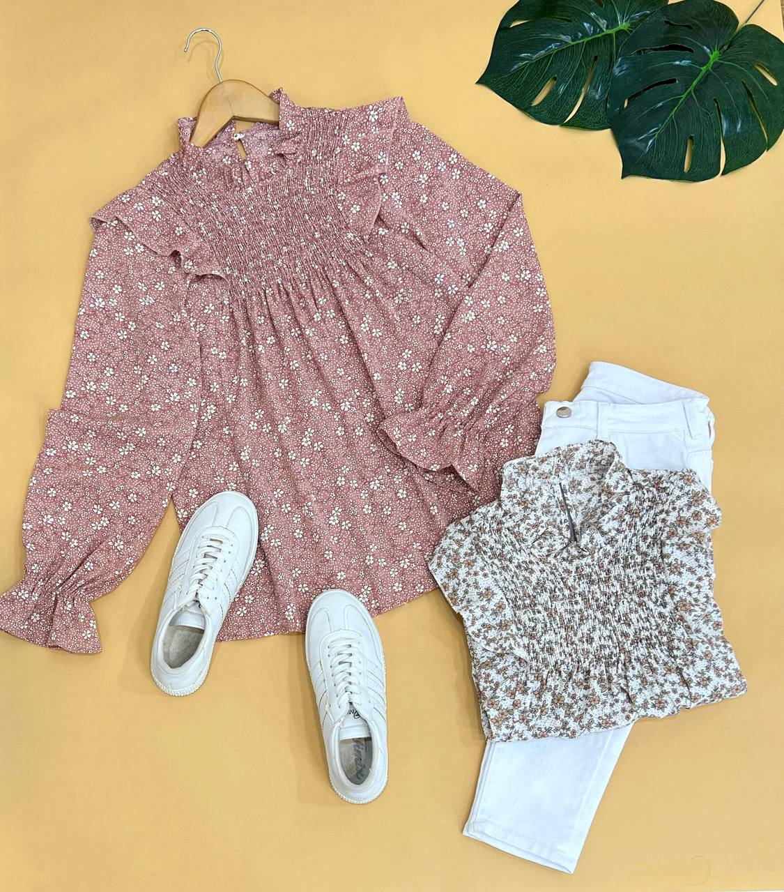 شومیز کرپ گل ریز کد 2039