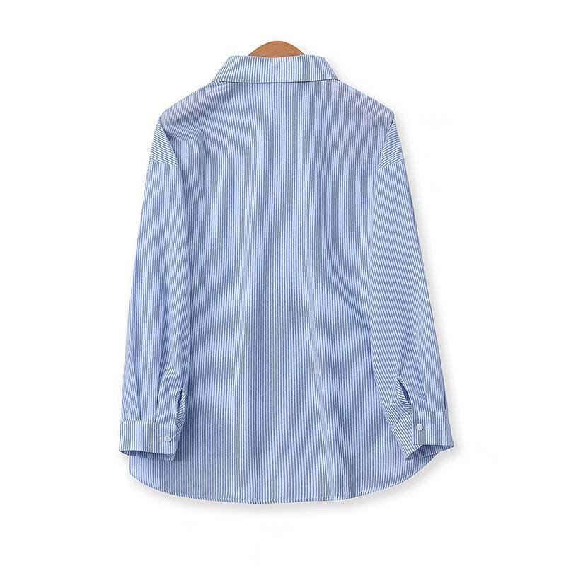 شومیز راه راه گلدوزی شده کد 2060