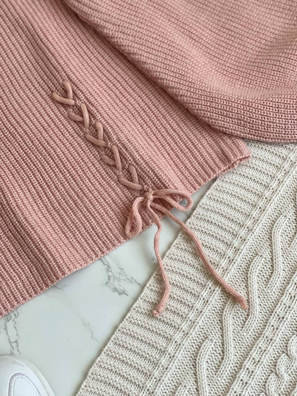 پلیور بافت آستین پف کد 2066