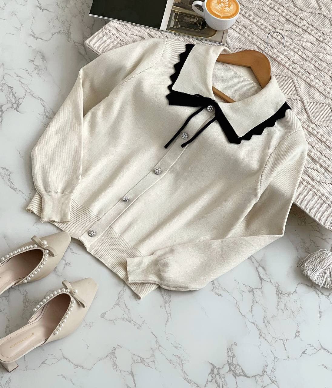 پلیور بافت یقه دار کد 2070