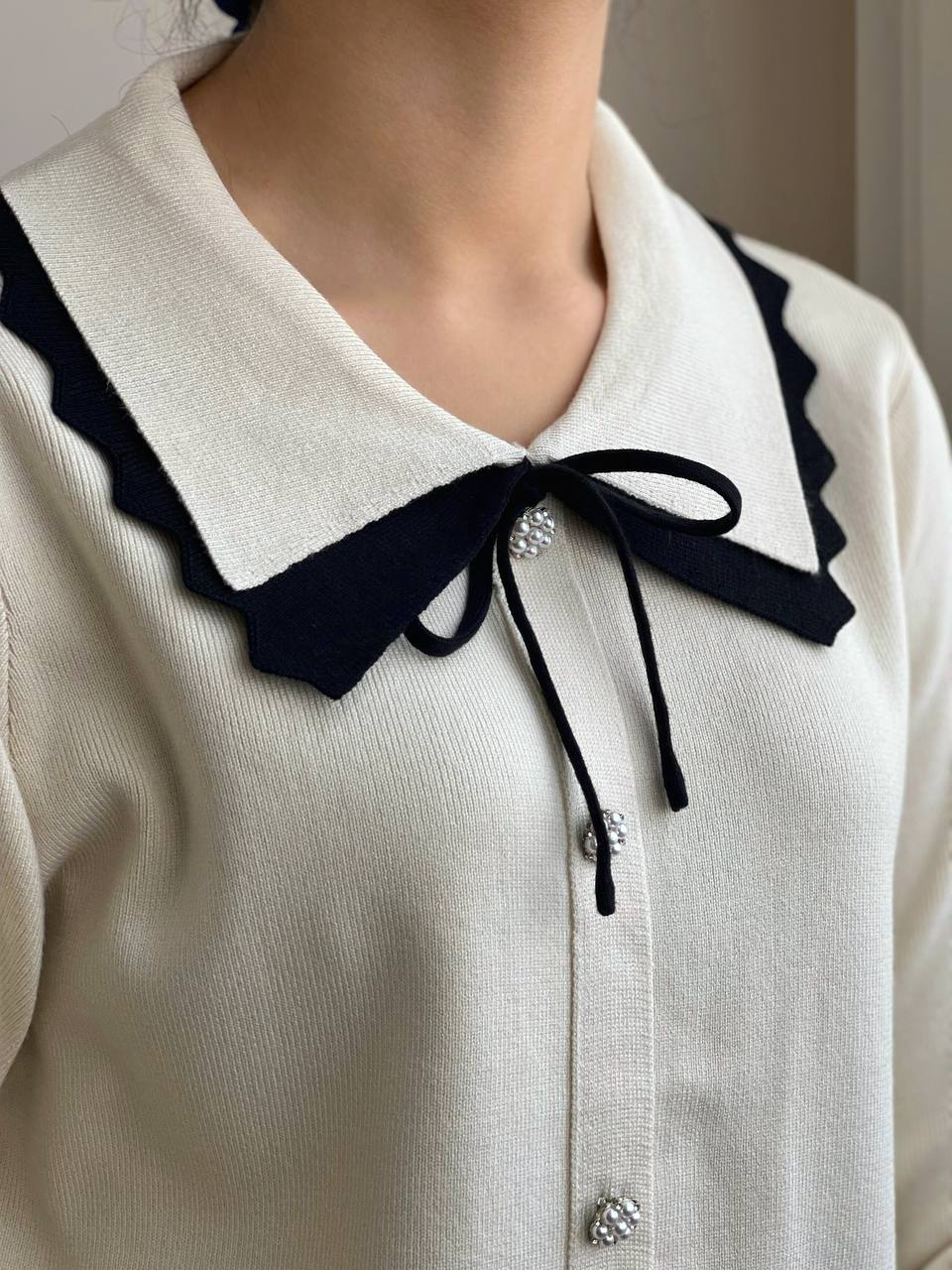 پلیور بافت یقه دار کد 2070