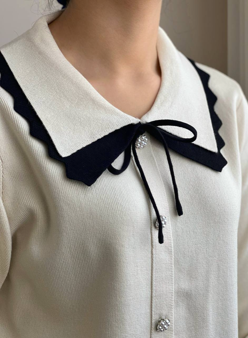 پلیور بافت یقه دار کد 2070