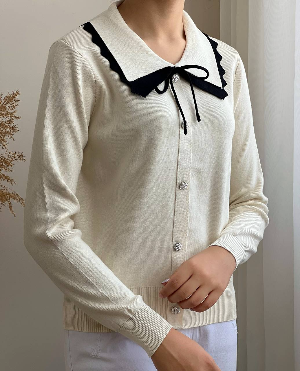 پلیور بافت یقه دار کد 2070