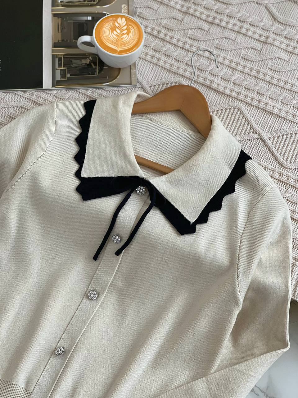 پلیور بافت یقه دار کد 2070