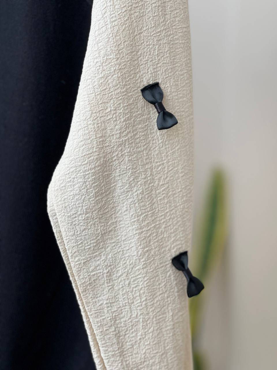 پلیور بافت آستین پف پاپیون کد 2063