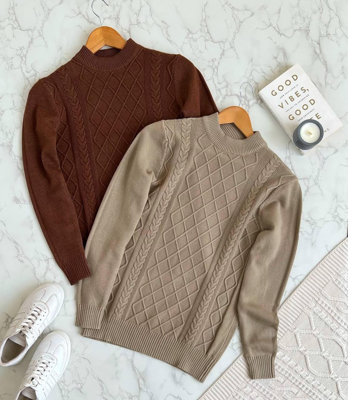 پلیور بافت زنجیری کد 2090