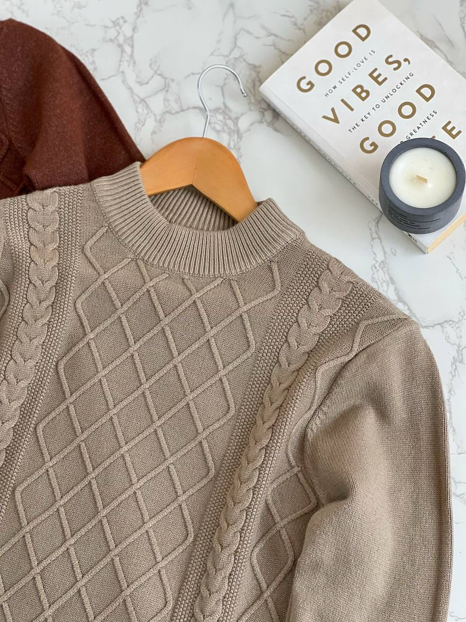 پلیور بافت زنجیری کد 2090