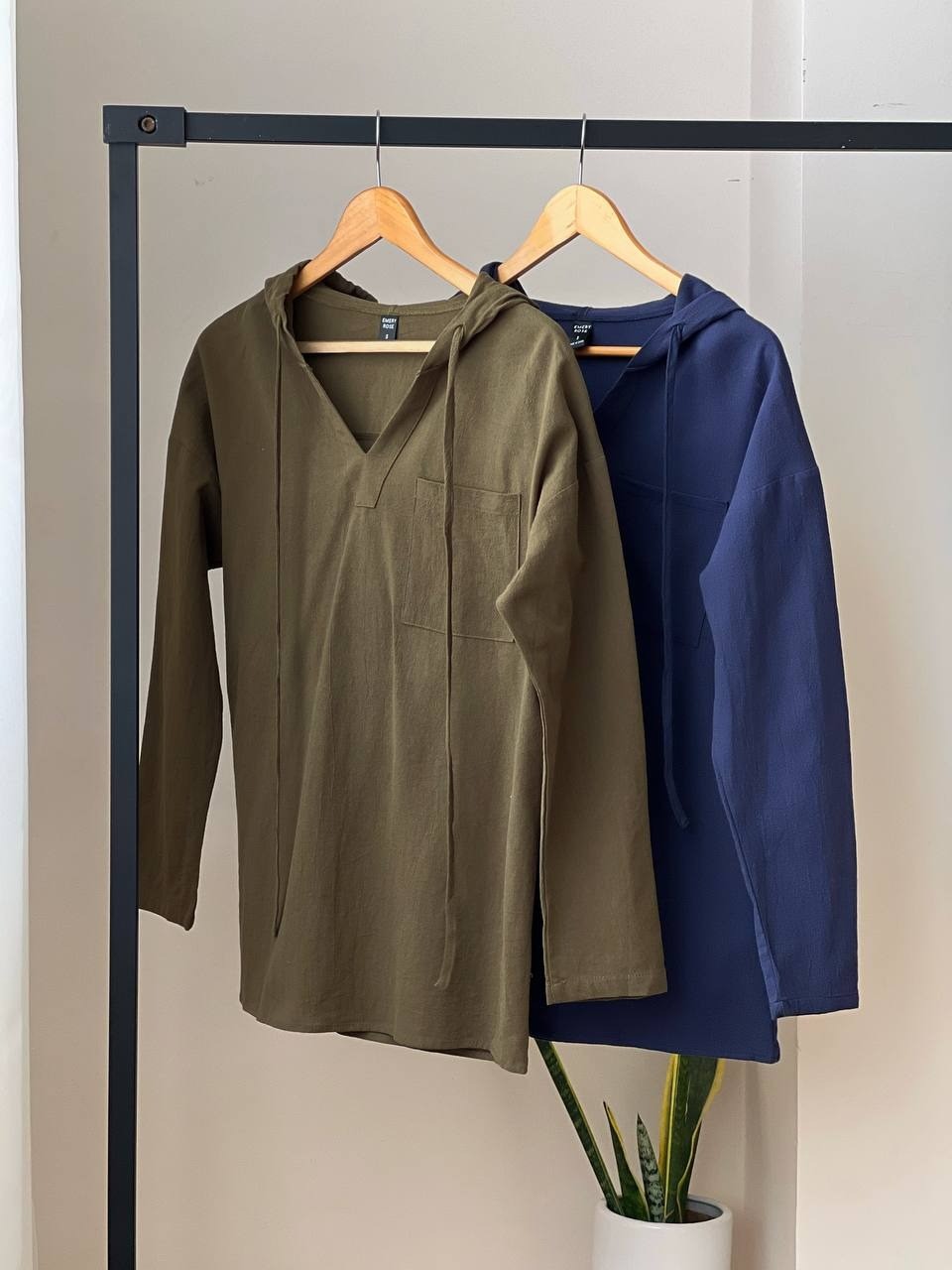 تونیک مانتویی کنف کلاهدار کد 2092