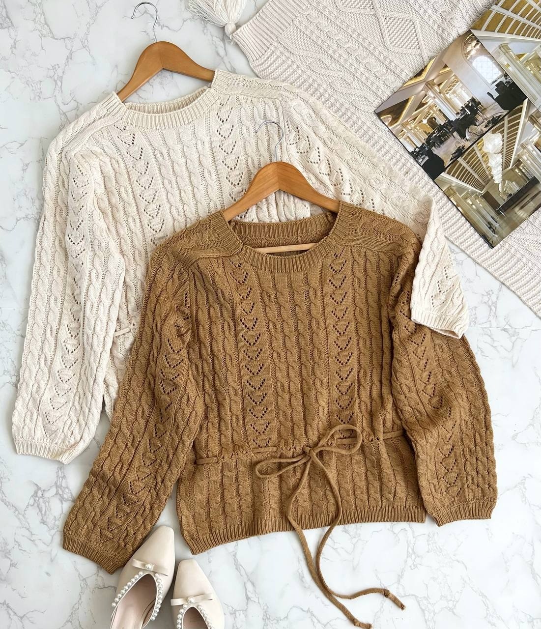 پلیور بافت بوکله کمر گتر کد 2096