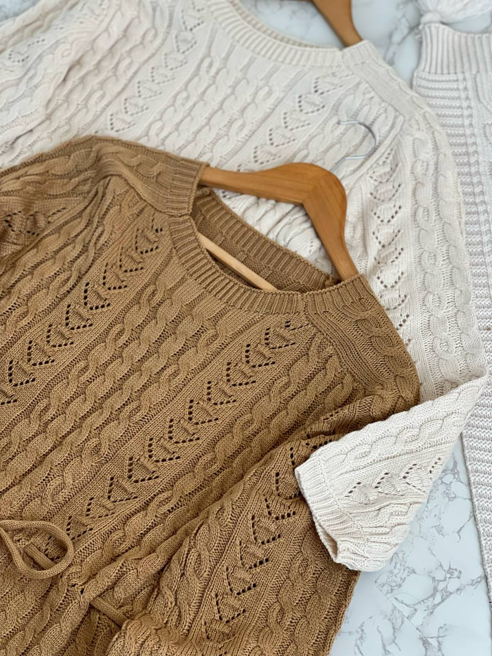 پلیور بافت بوکله کمر گتر کد 2096