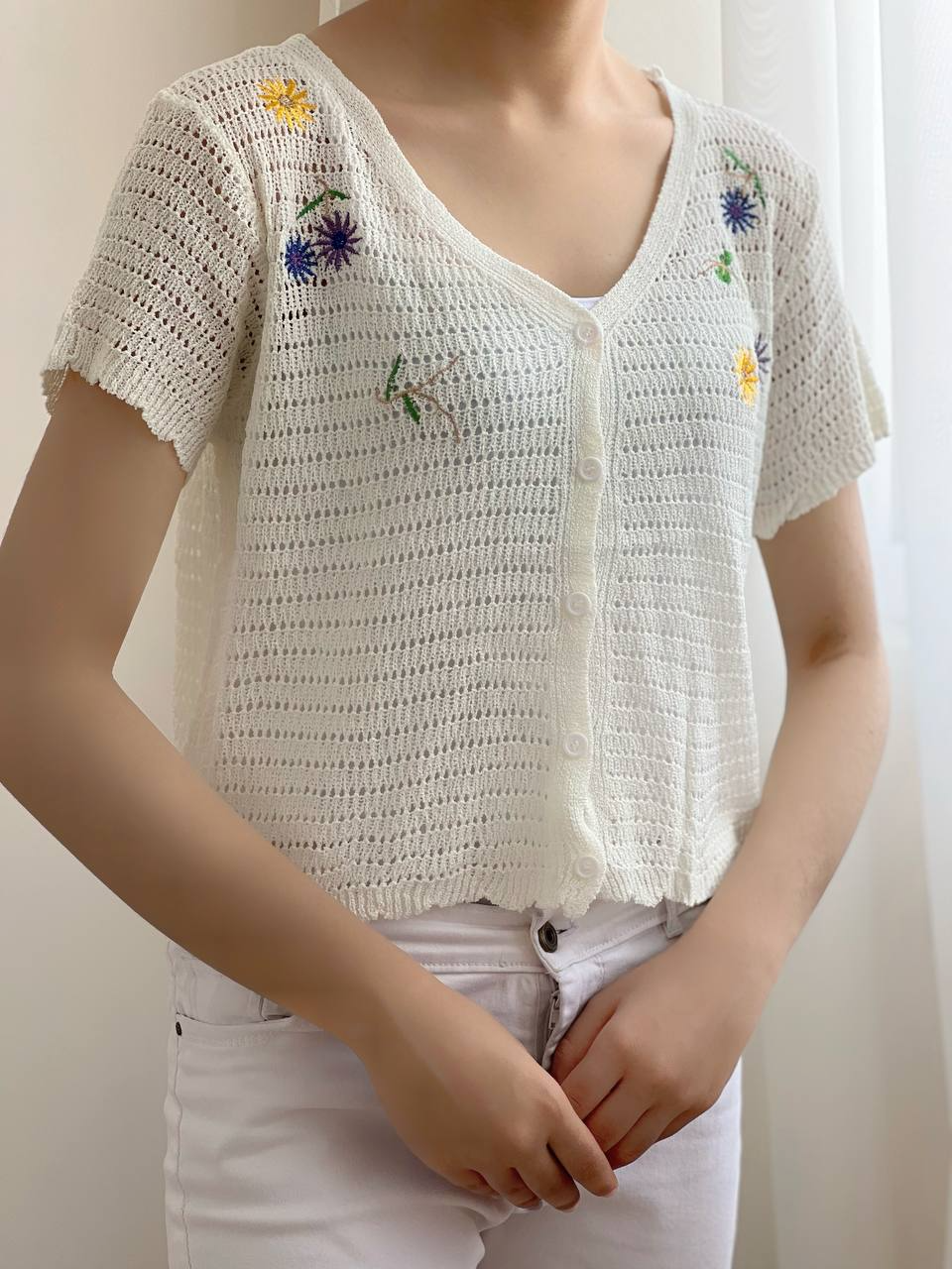 رویی قلاب دوزی گلدوزی شده کد 2100