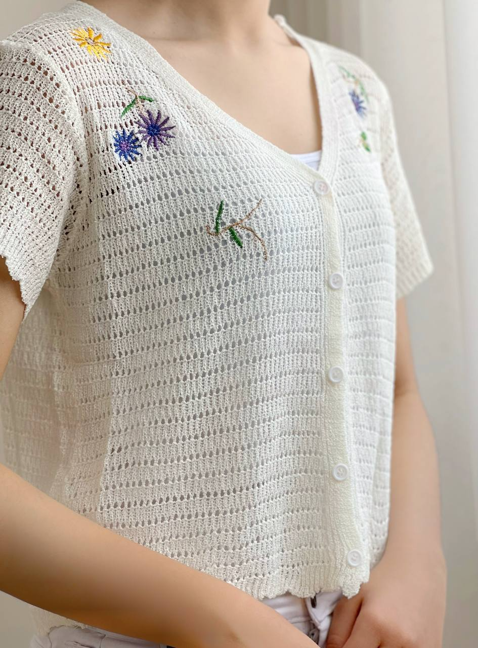 رویی قلاب دوزی گلدوزی شده کد 2100