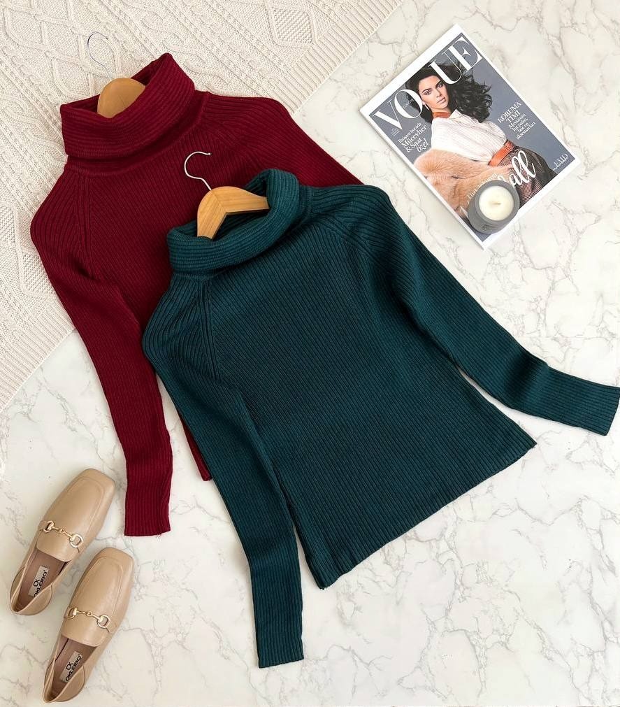 پلیور بافت یقه اسکی کد 2104