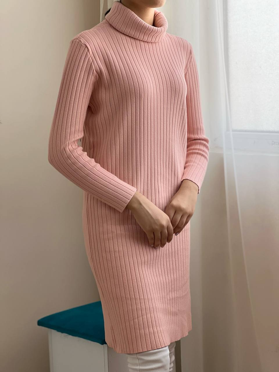 تونیک بافت یقه اسکی بلند کد 2105