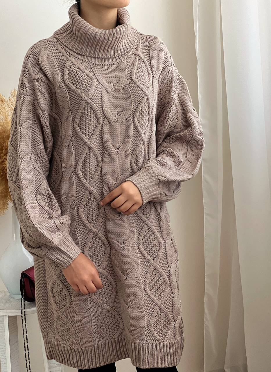 پیراهن بافت یقه اسکی لش کد 2108