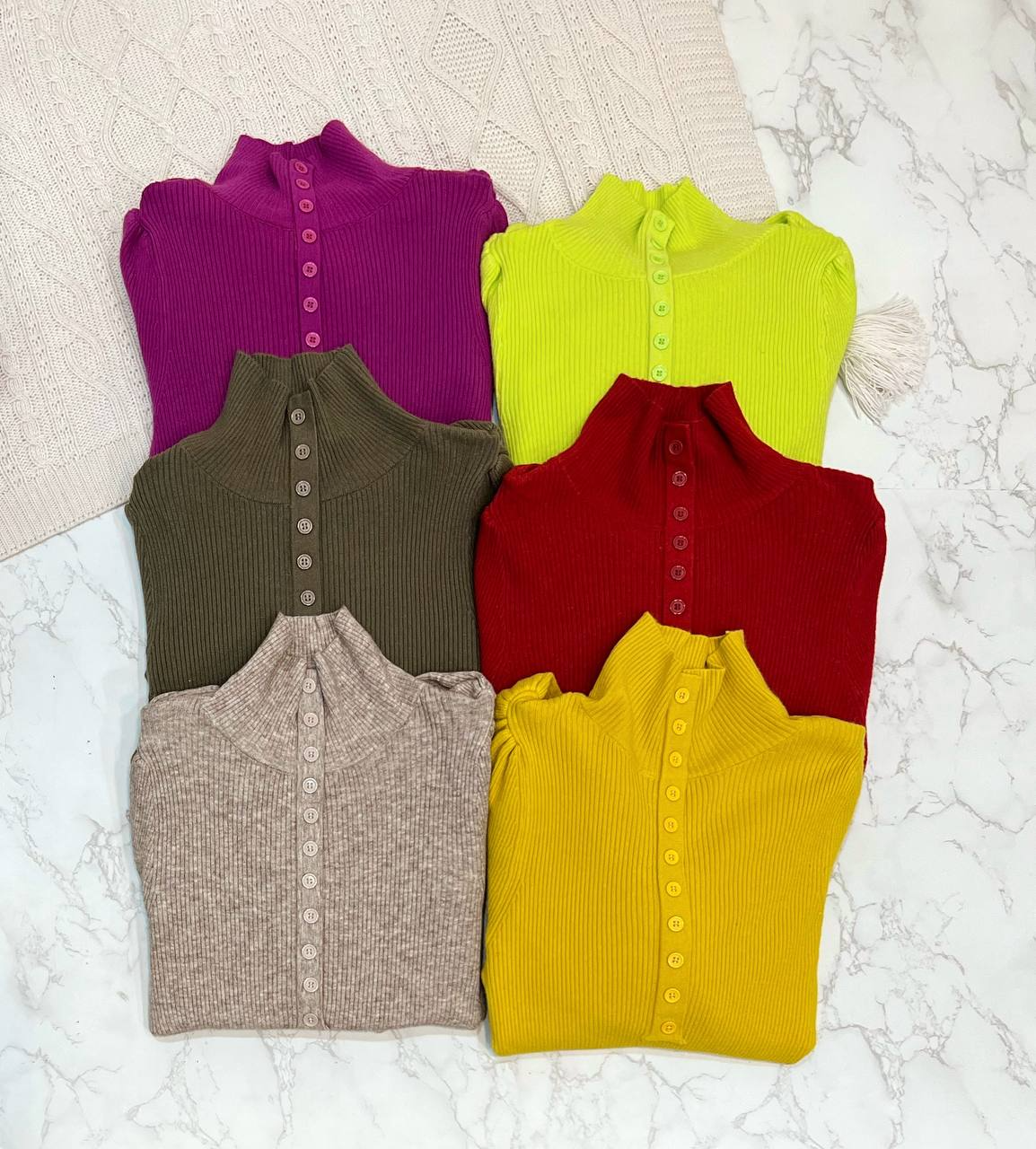 پلیور بافت آستین پف 11 رنگ کد 2110