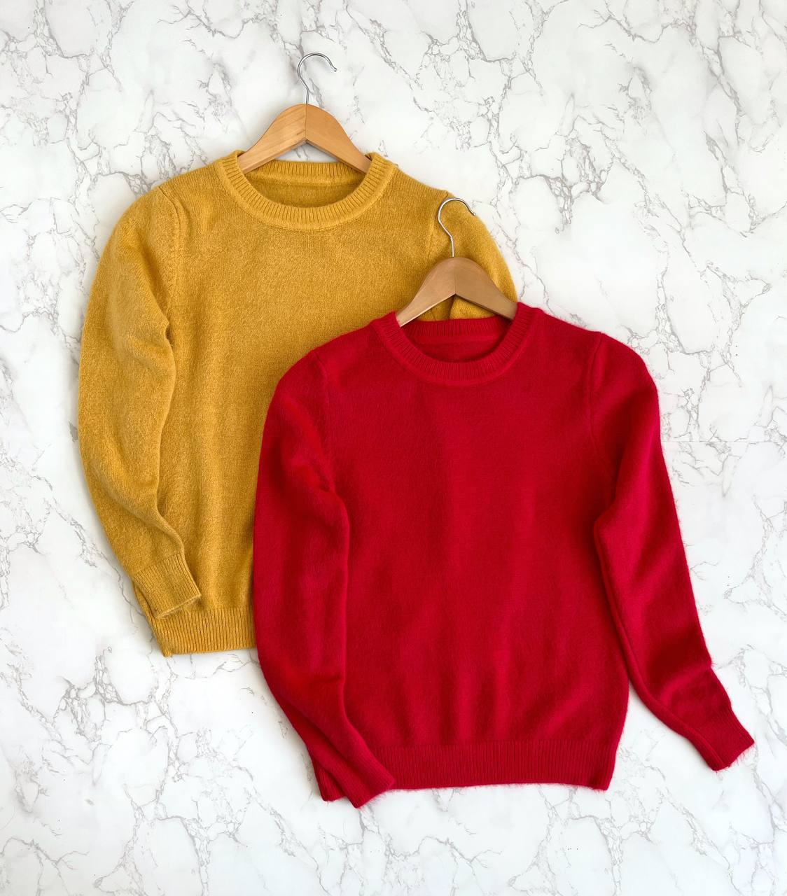 پلیور بافت یقه گرد موهر دار کد 2117