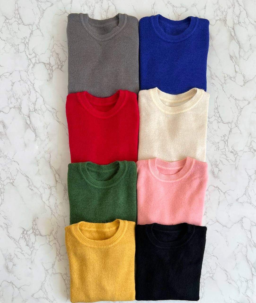 پلیور بافت یقه گرد موهر دار کد 2117