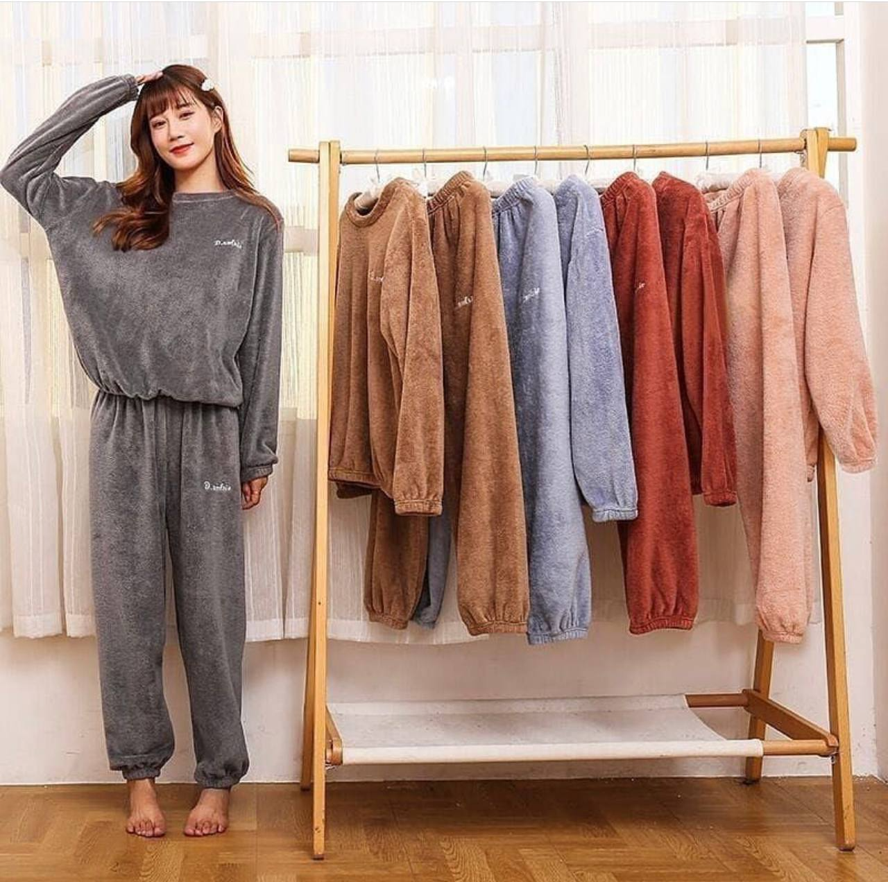 ست بلوز و شلوار تدی کد 2118