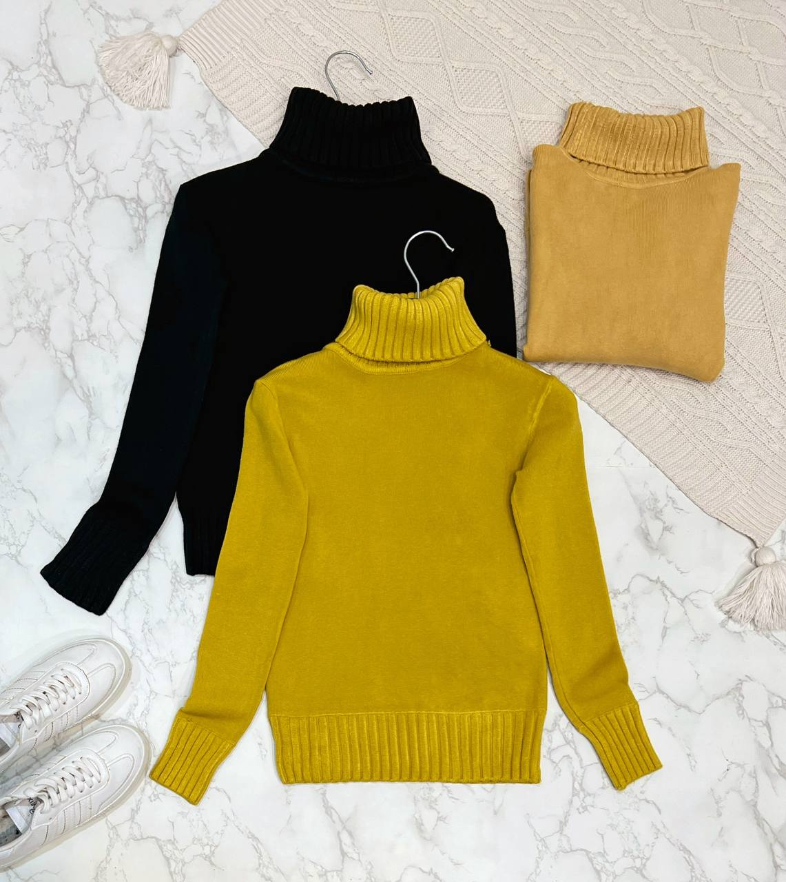 پلیور بافت یقه اسکی کد 2119