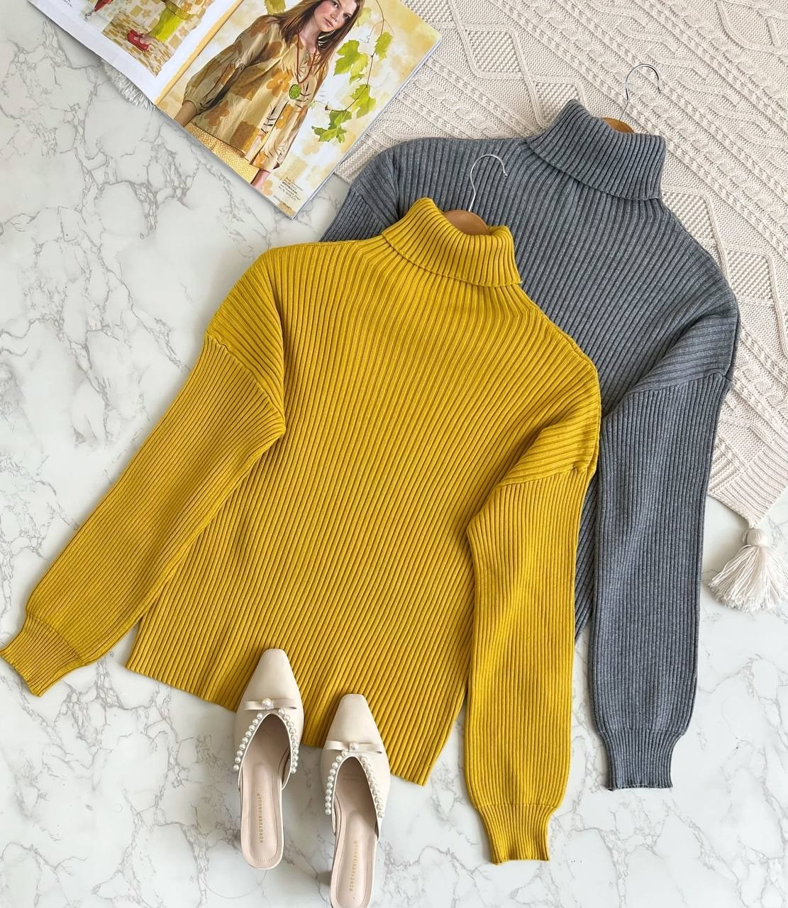 پلیور بافت یقه اسکی کد 2121