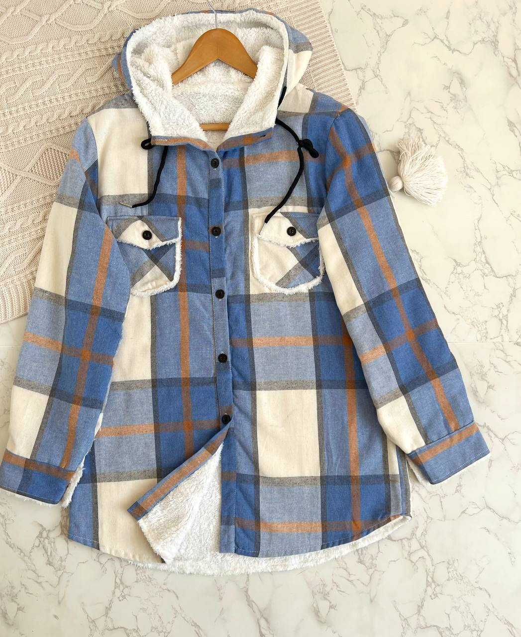 پالتو چهارخونه داخل ببعی کد 2122