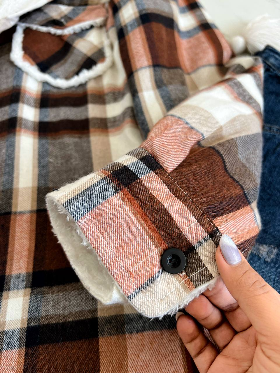 پالتو چهارخونه داخل ببعی کد 2122