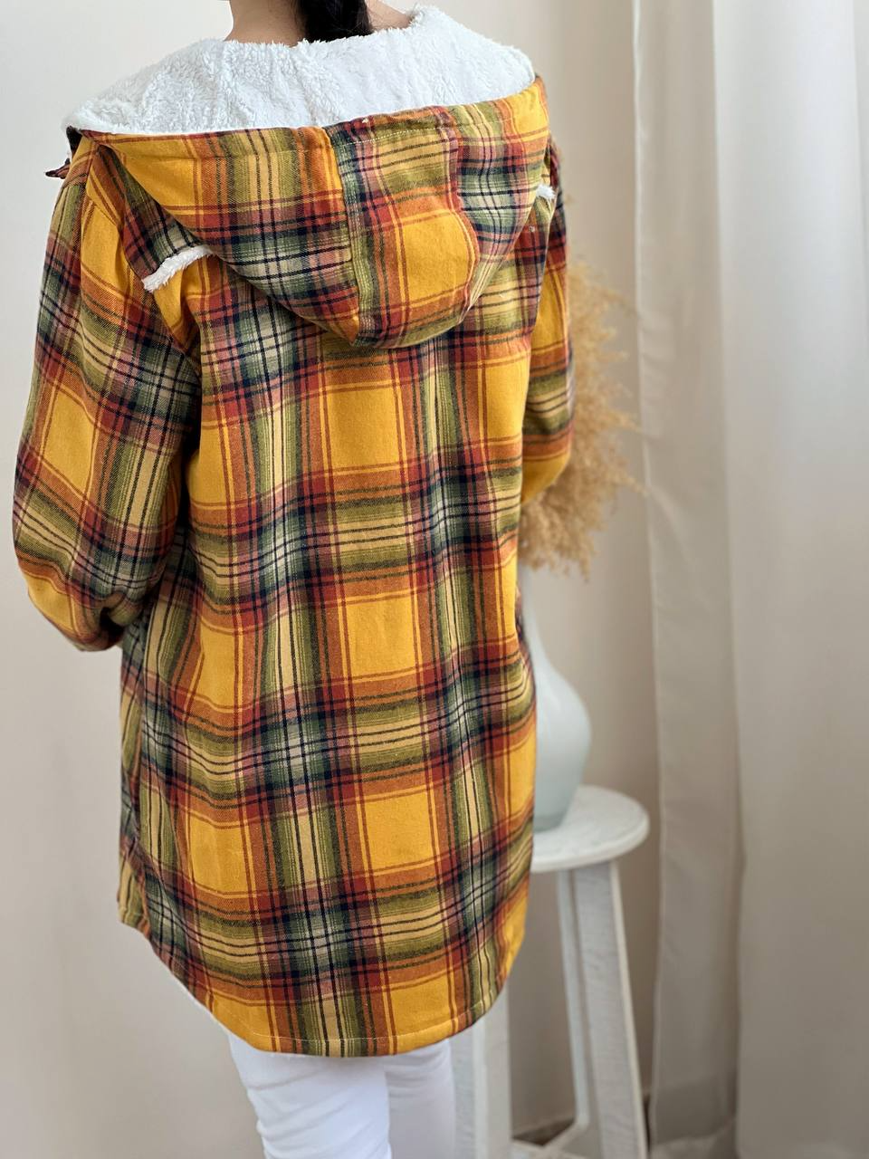 پالتو چهارخونه داخل ببعی کد 2122