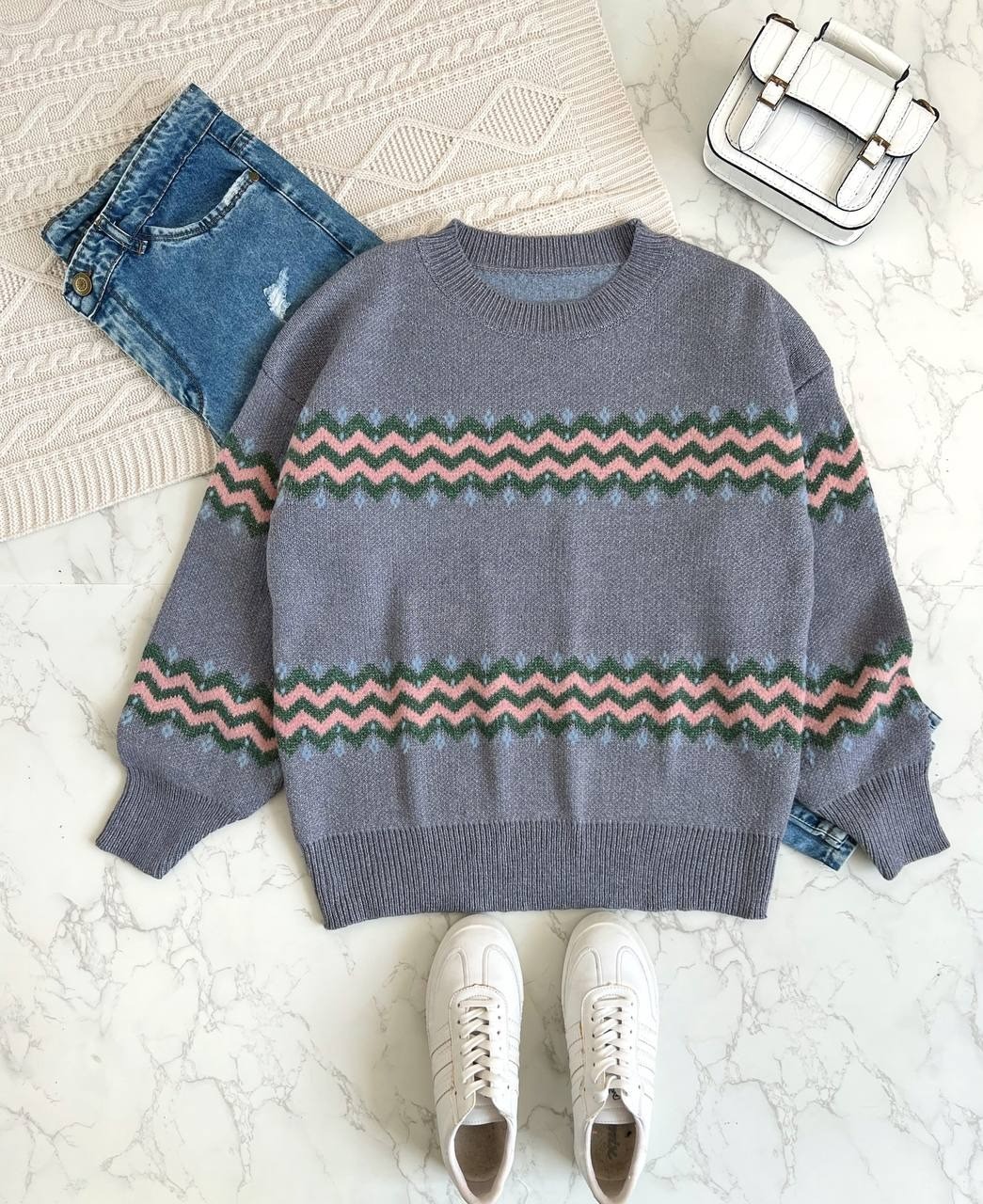 پلیور بافت دو رو سنتی کد 2123