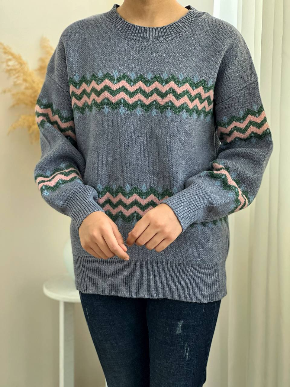 پلیور بافت دو رو سنتی کد 2123