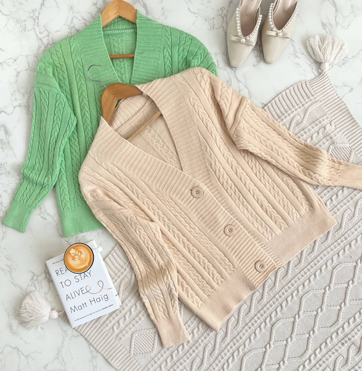 ژاکت بافت زنجیری کد 2125