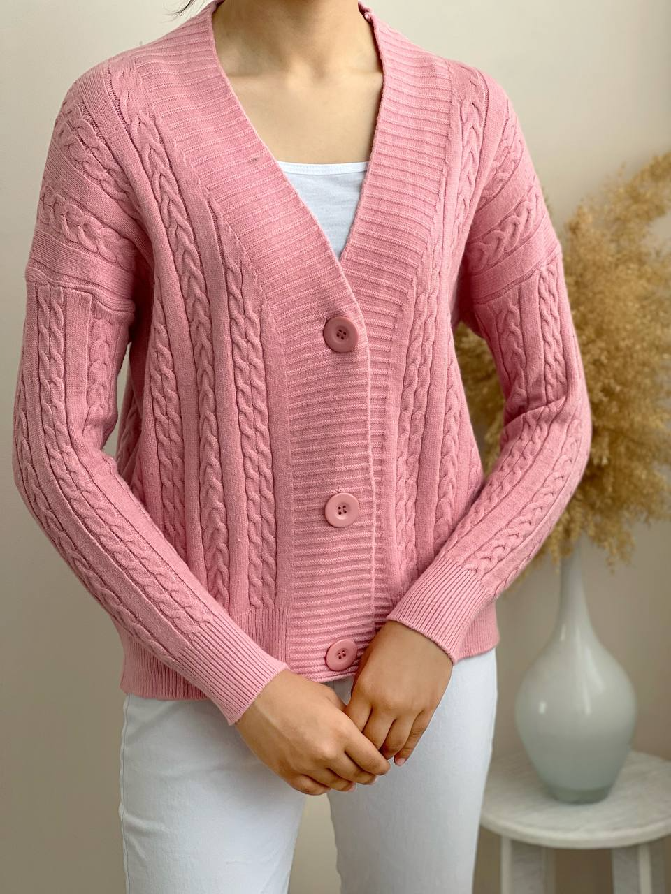 ژاکت بافت زنجیری کد 2125