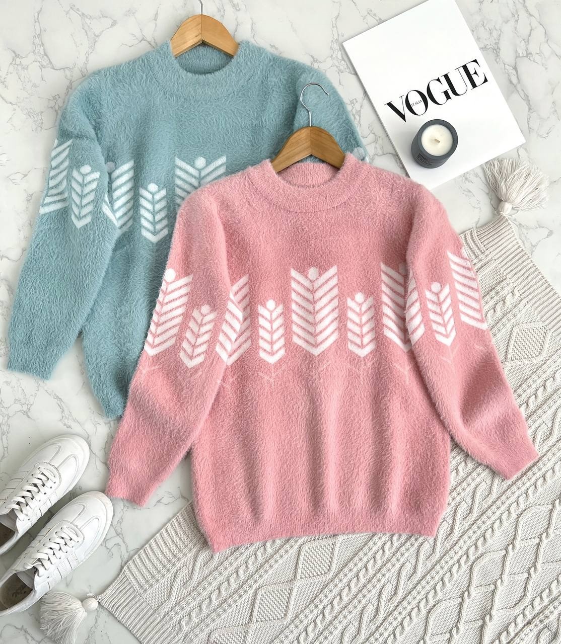 پلیور بافت موهر دار کد 2126