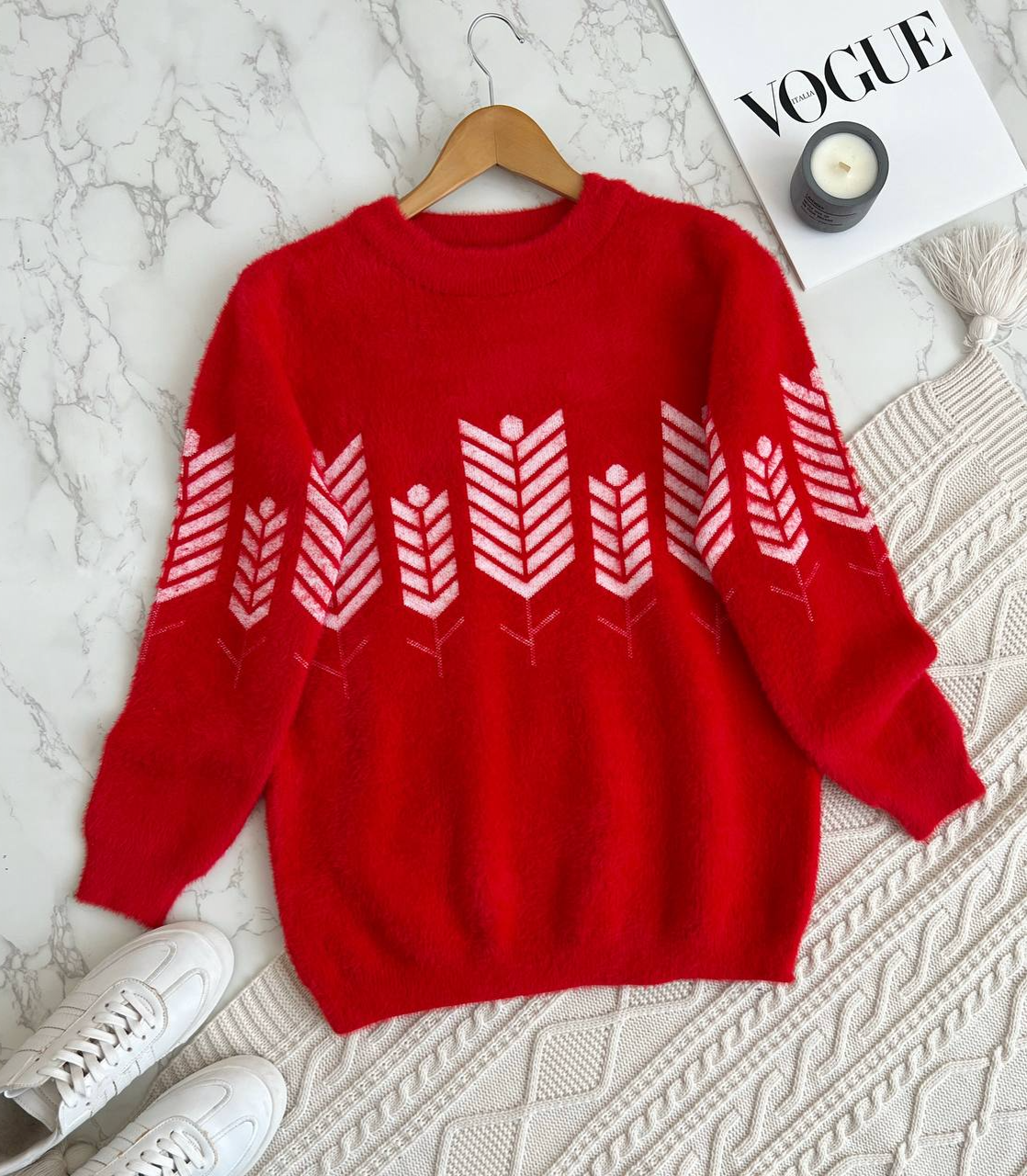 پلیور بافت موهر دار کد 2126