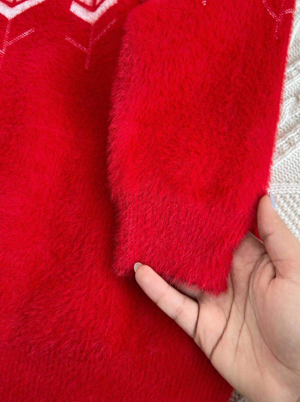 پلیور بافت موهر دار کد 2126