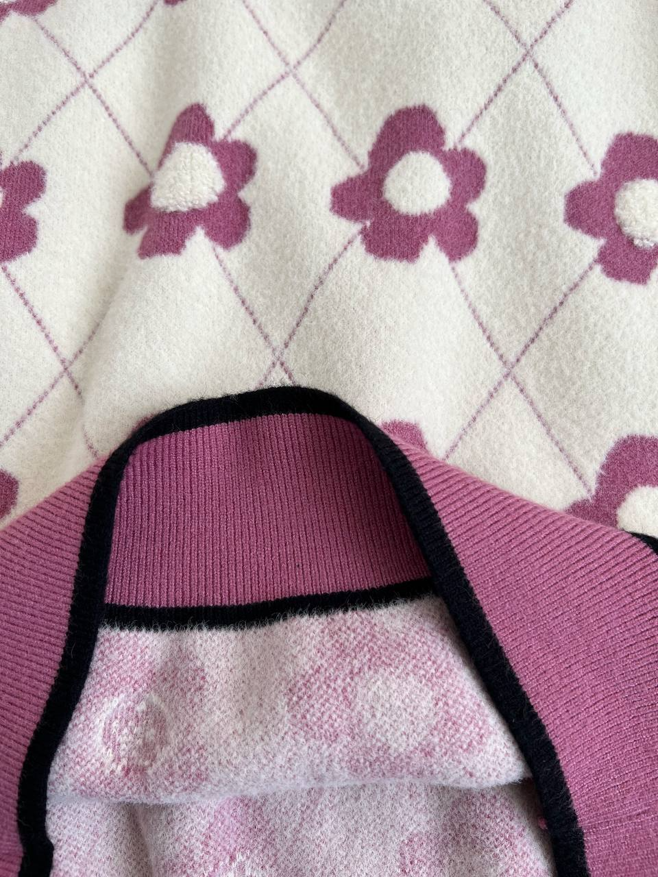 پلیور بافت قلب و گل موهر کد 2133