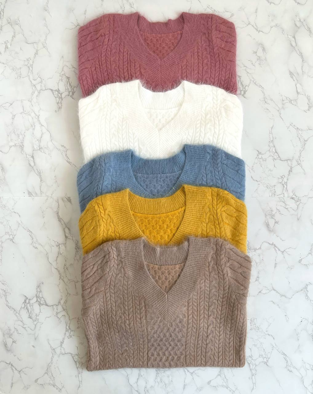 تونیک بافت موهر دار یقه هفت کد 2137