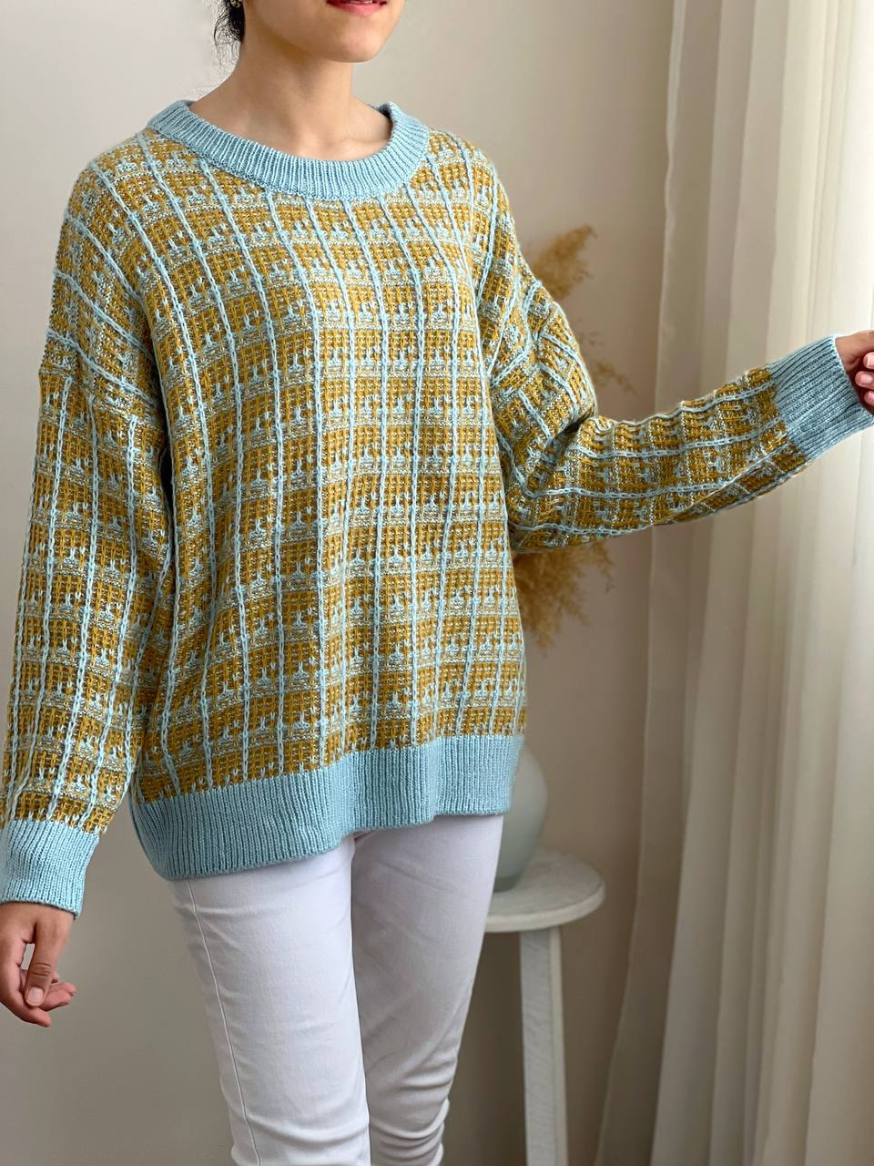 پلیور بافت حصیری کد 2139