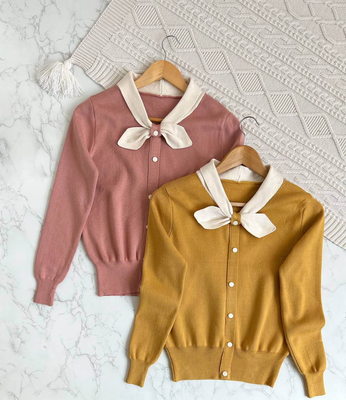 پلیور بافت یقه پاپیون کد 2143