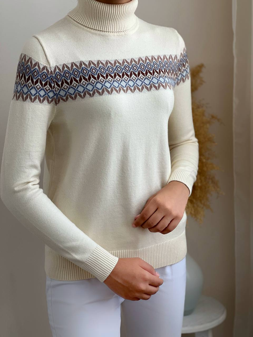 پلیور بافت سنتی یقه اسکی کد 2145