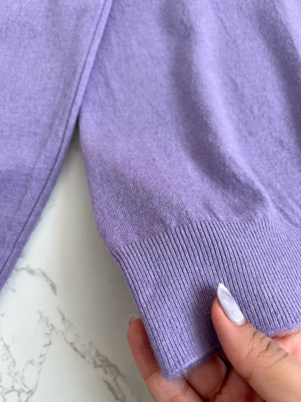 پلیور بافت ظریف یقه 7 زنجیر دار کد 2146