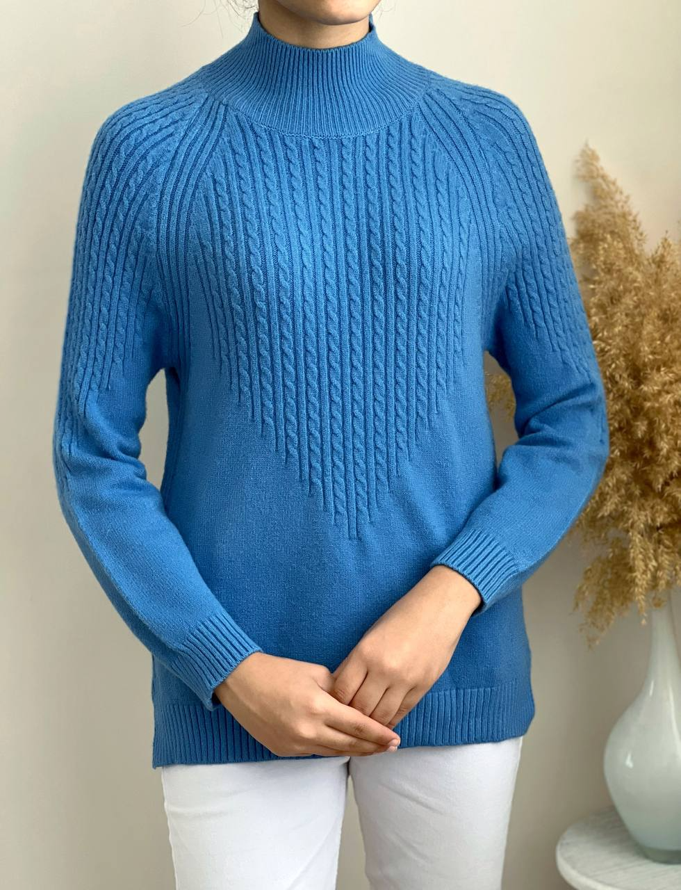 پلیور بافت یقه سه سانت بغل چاک کد 2147