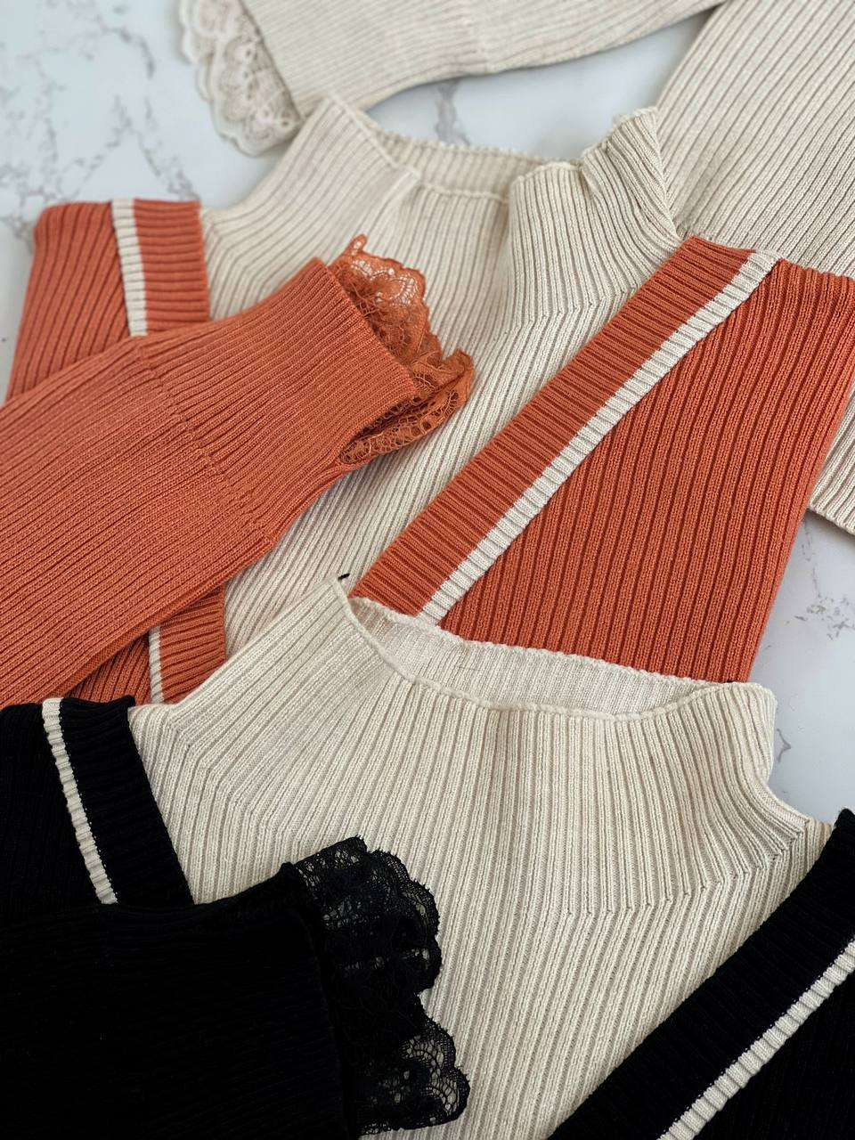 پلیور بافت سر آستین تور کد 2148