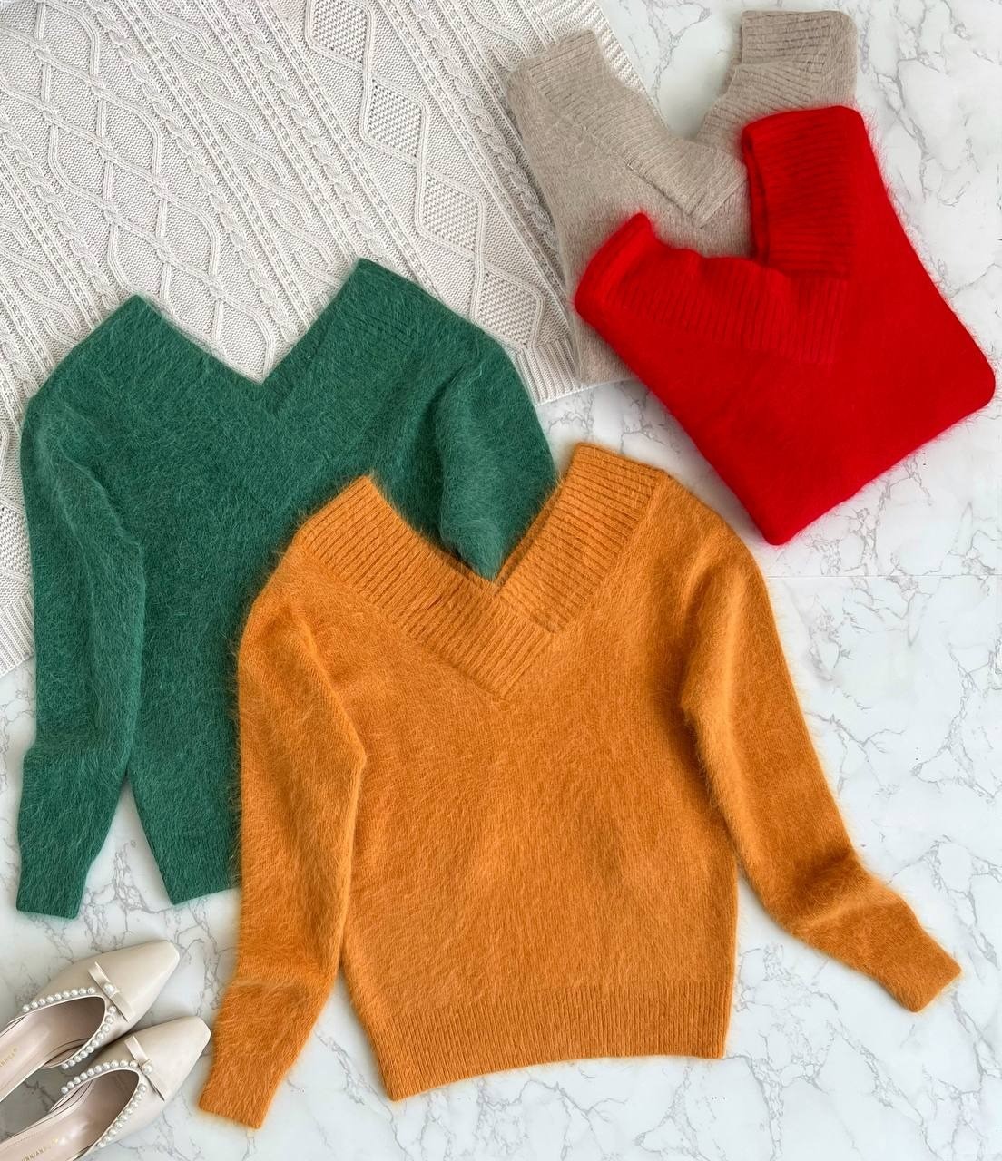 پلیور بافت موهر یقه هفت کد 2157