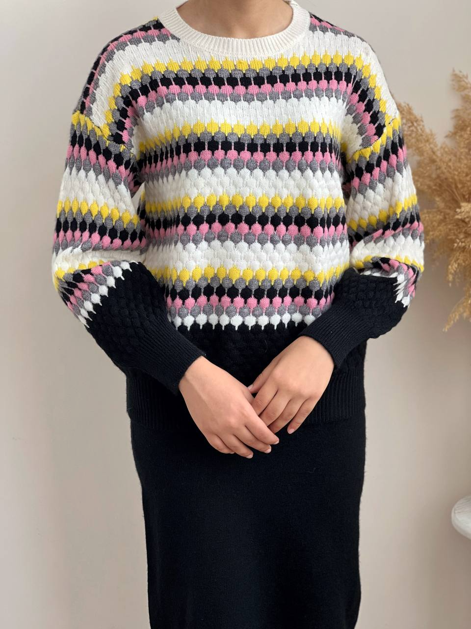 ست بلوز و دامن بافت کد 2160