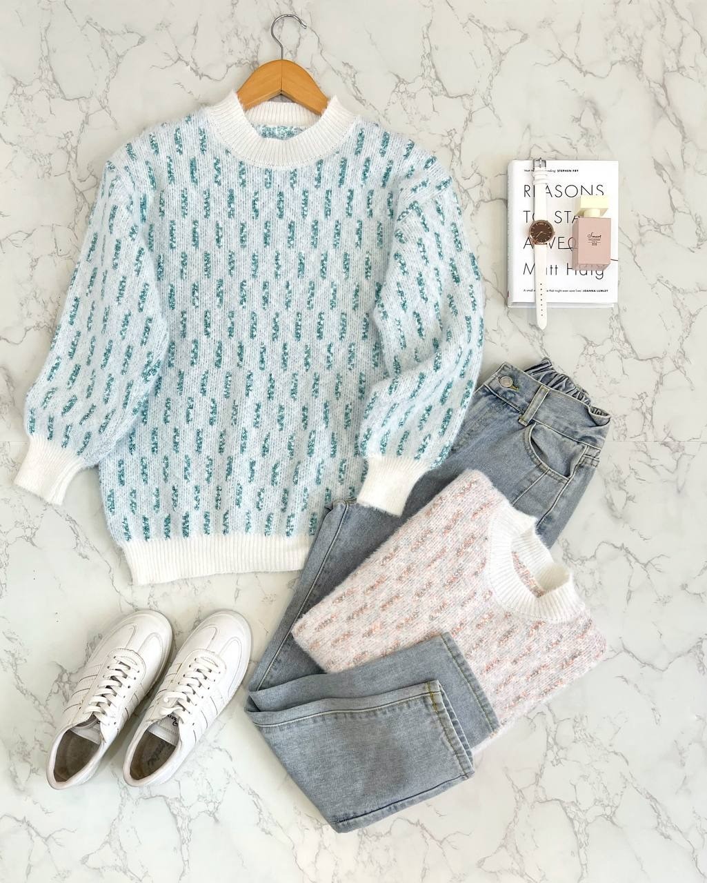 پلیور بافت موهر دار کد 2166