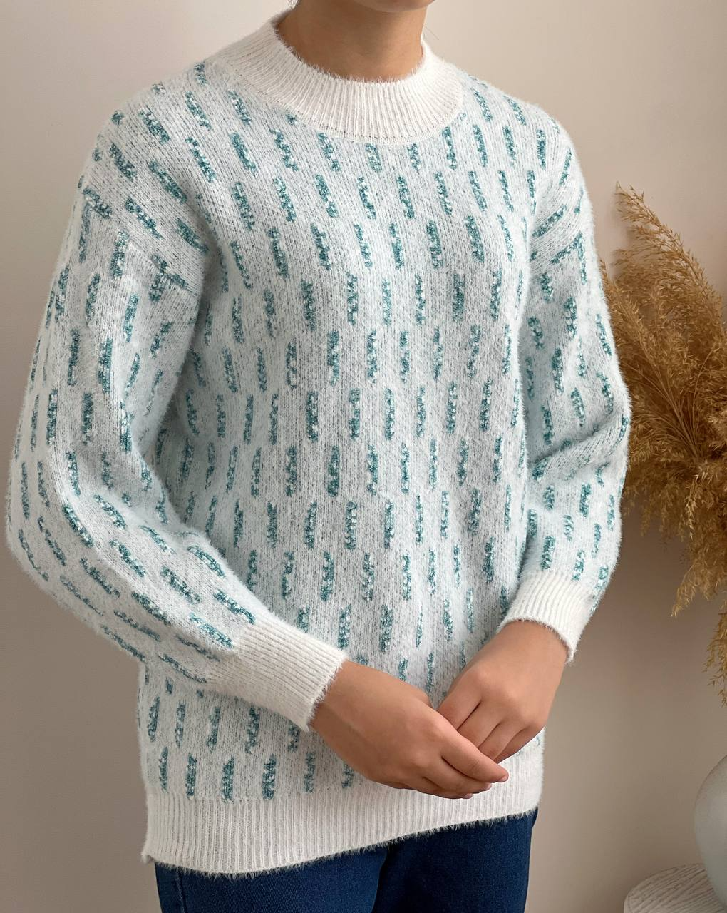 پلیور بافت موهر دار کد 2166