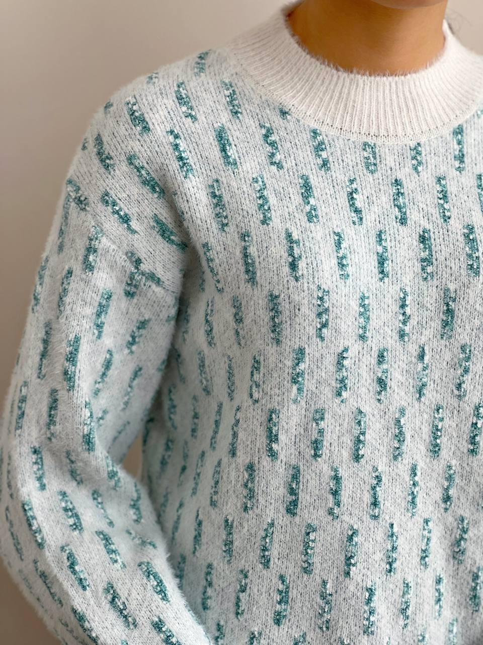 پلیور بافت موهر دار کد 2166