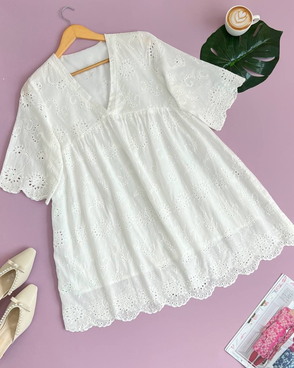 پیراهن خامه دوزی آستردار کد 2180